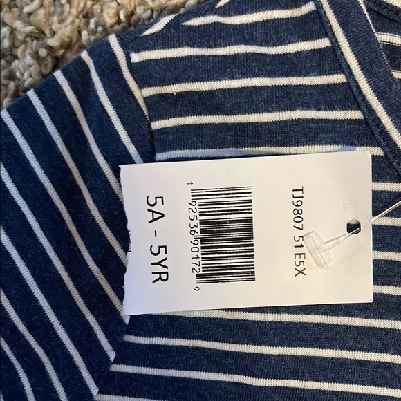 Lacoste Kids Navy Striped Tee - Picture 4 of 5